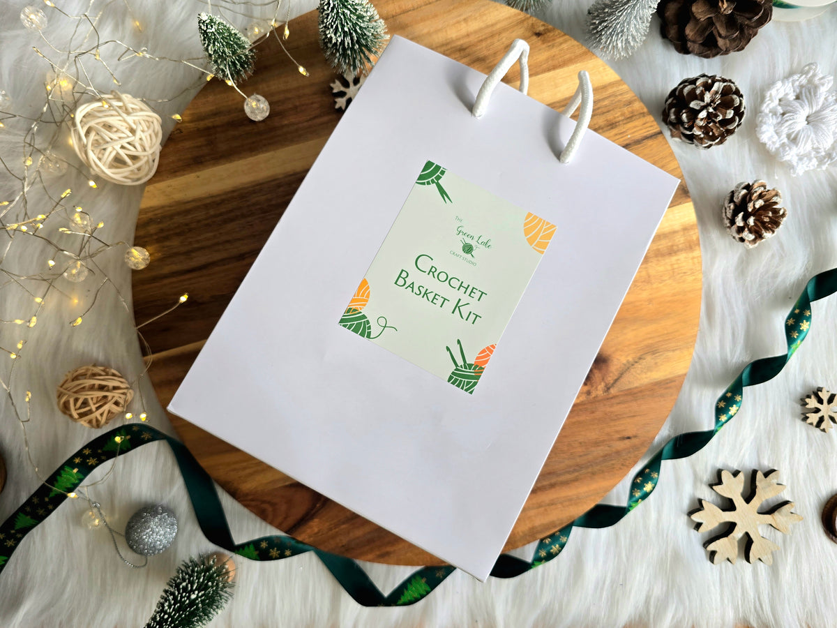 Crochet Kit Deer Basket, DIY Christmas Reindeer Storage Basket
