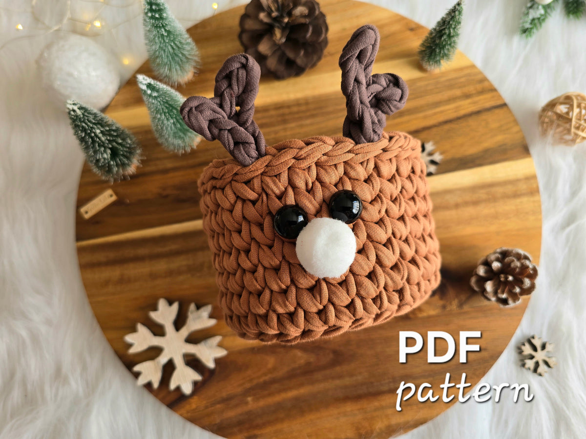 PDF Reindeer Storage Basket Tutorial