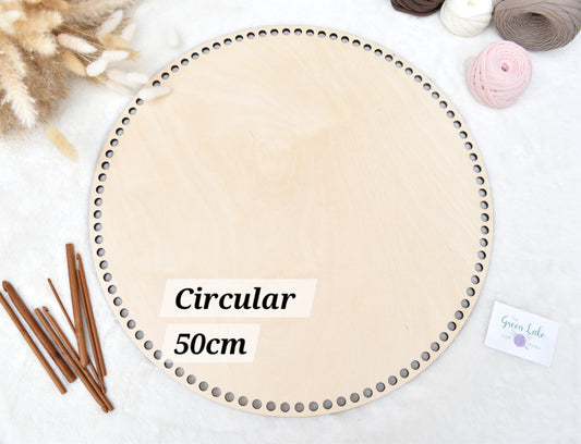 Circular wooden base for crochet or Macrame basket 50cm/19.68"