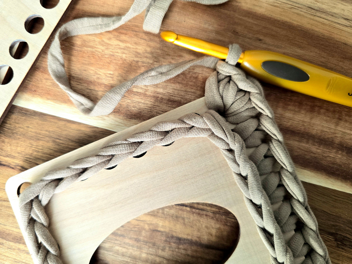 Square tissue box cover top to make crochet, coiled or Macrame basket