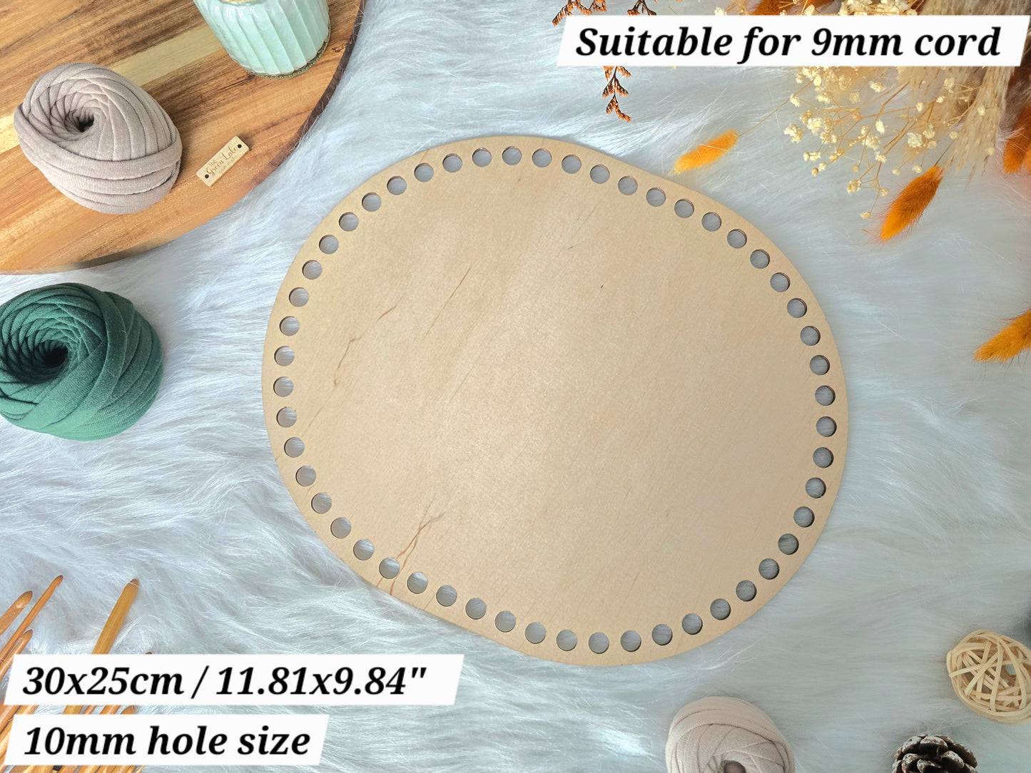 Oval Wooden Crochet Basket Bases - Various Sizes