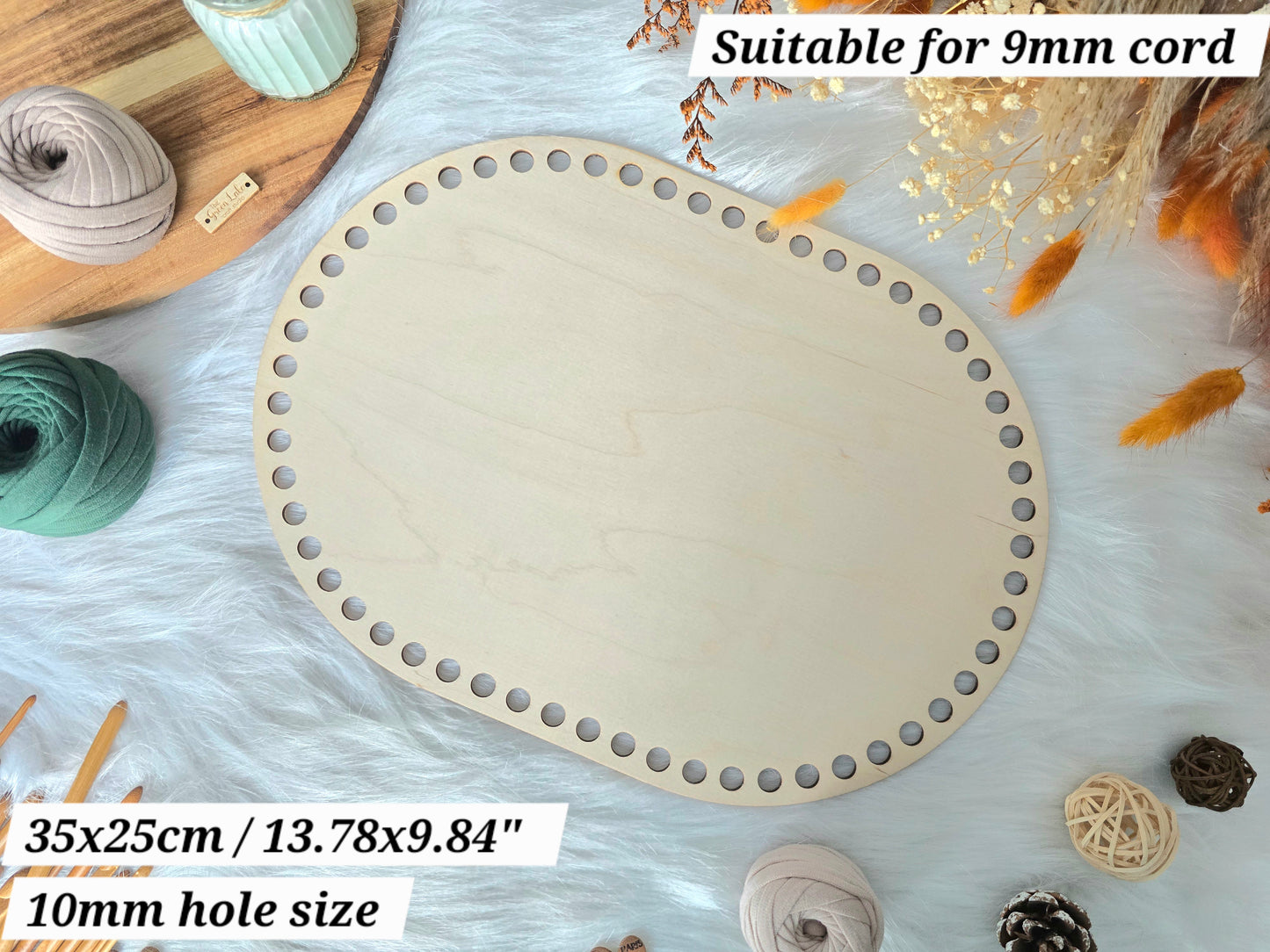 Oval Wooden Crochet Basket Bases - Various Sizes
