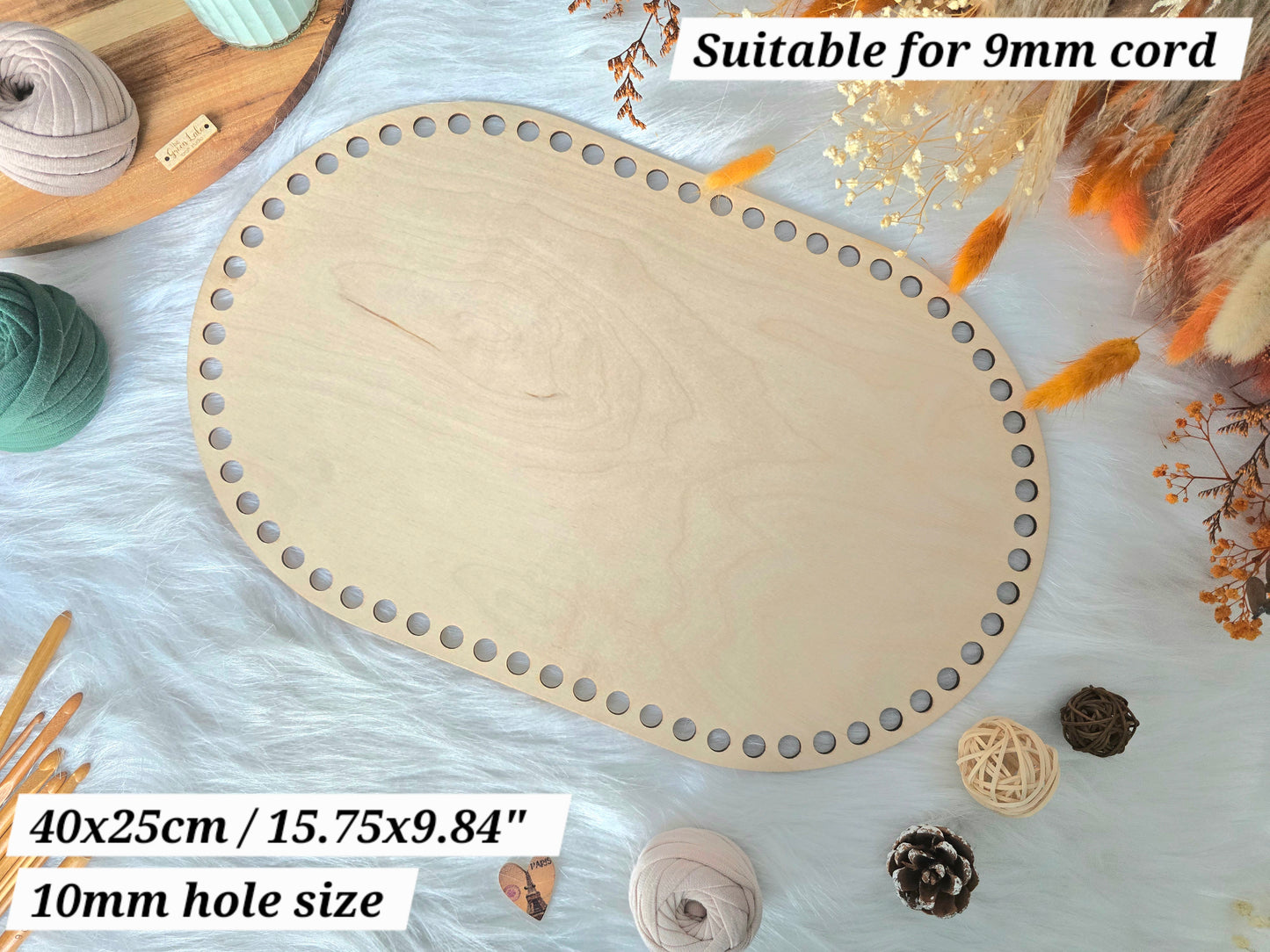 Oval Wooden Crochet Basket Bases - Various Sizes