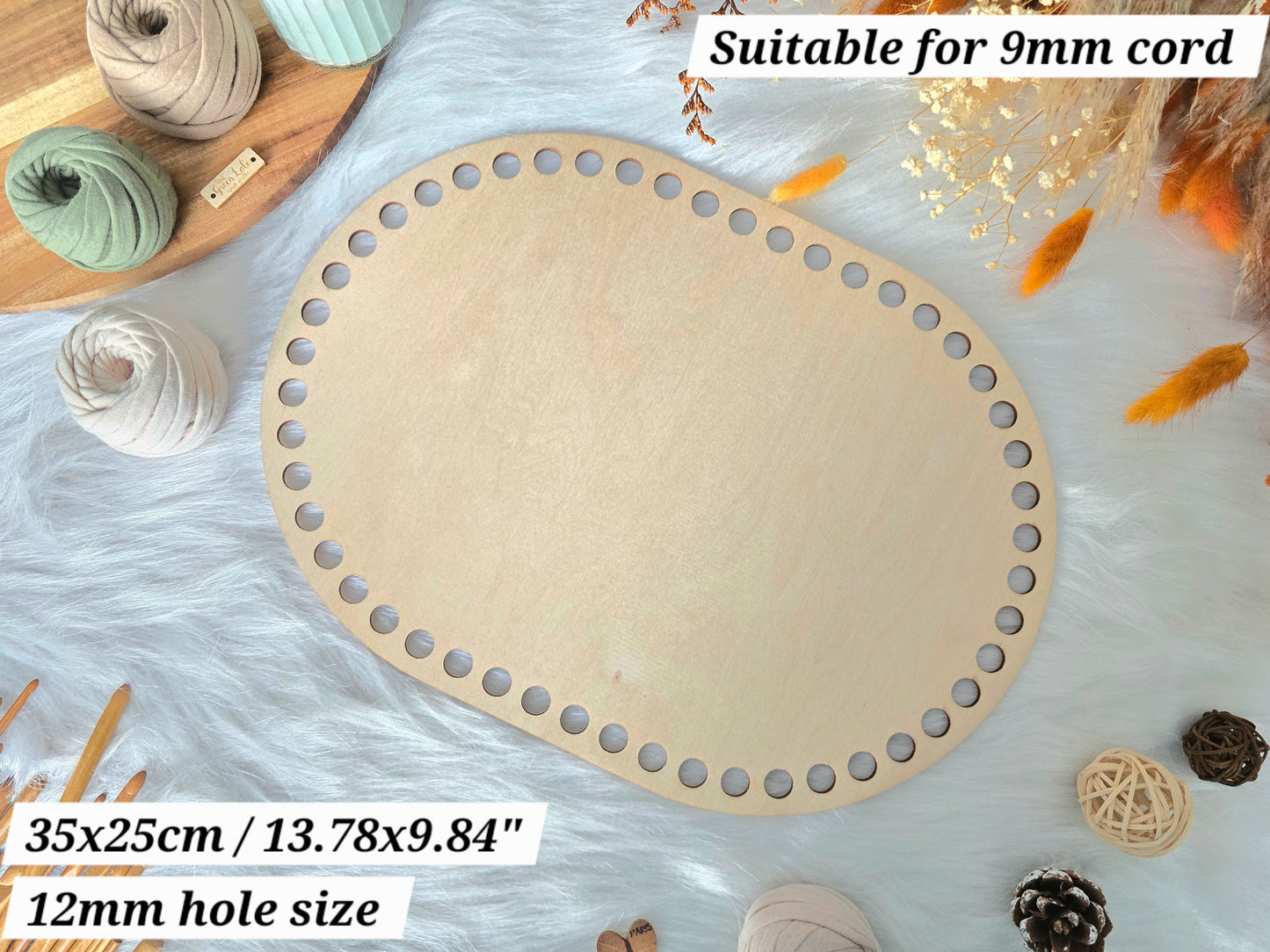 Oval Wooden Crochet Basket Bases - Various Sizes