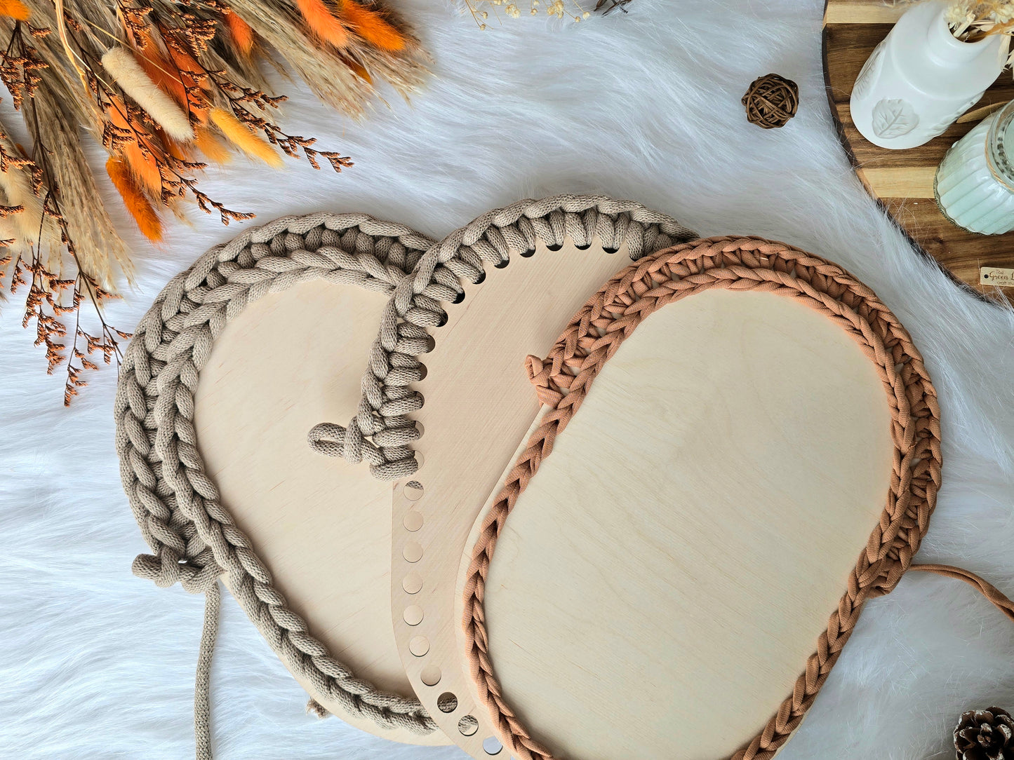 Oval Wooden Crochet Basket Bases - Various Sizes