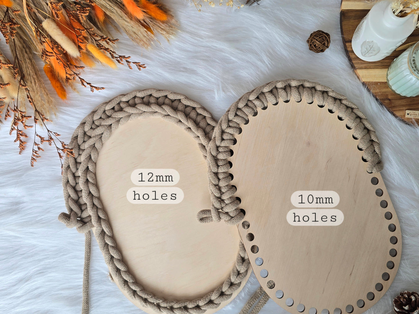 Oval Wooden Crochet Basket Bases - Various Sizes