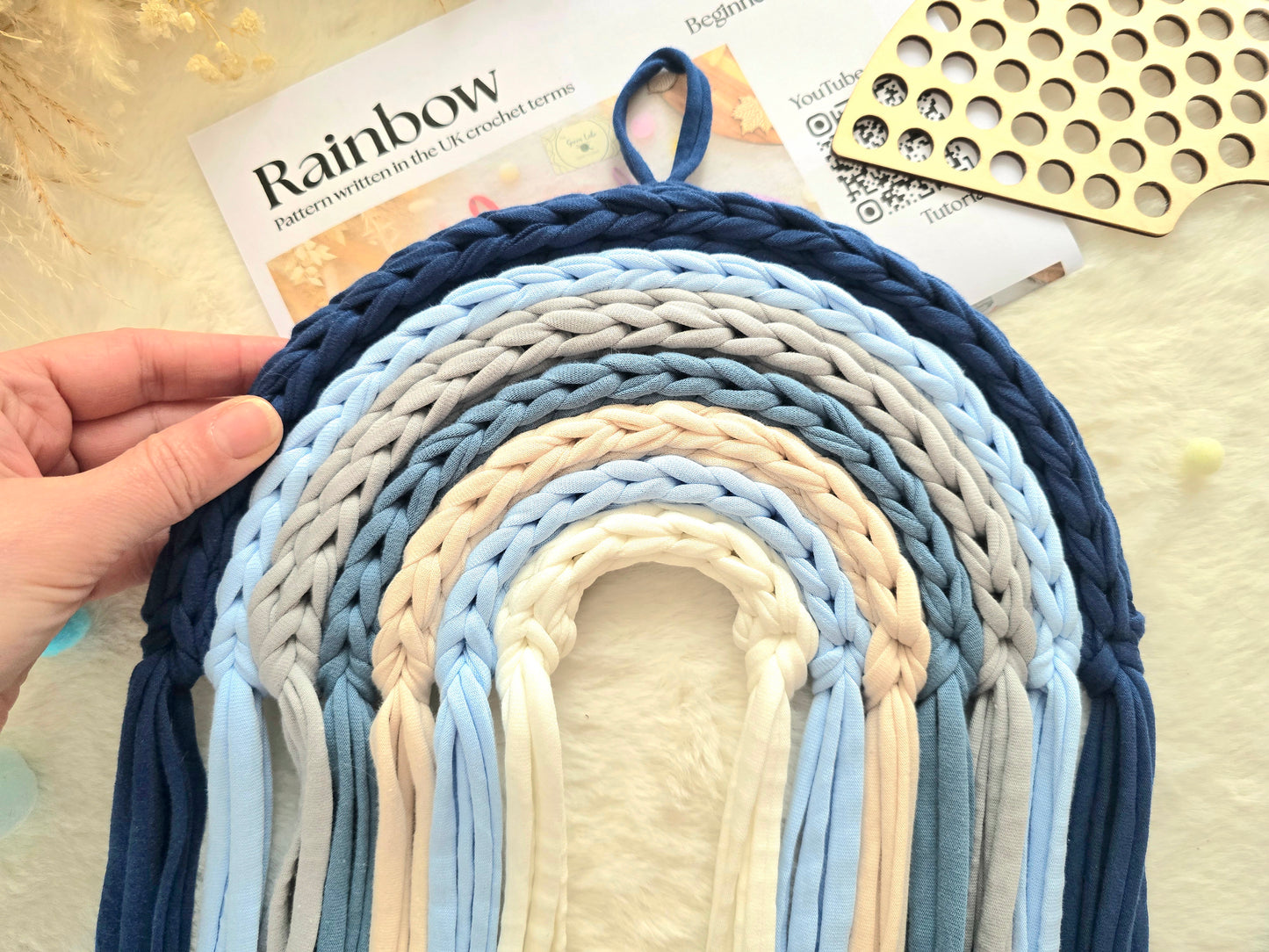 Rainbow Crochet Kit Blue colours