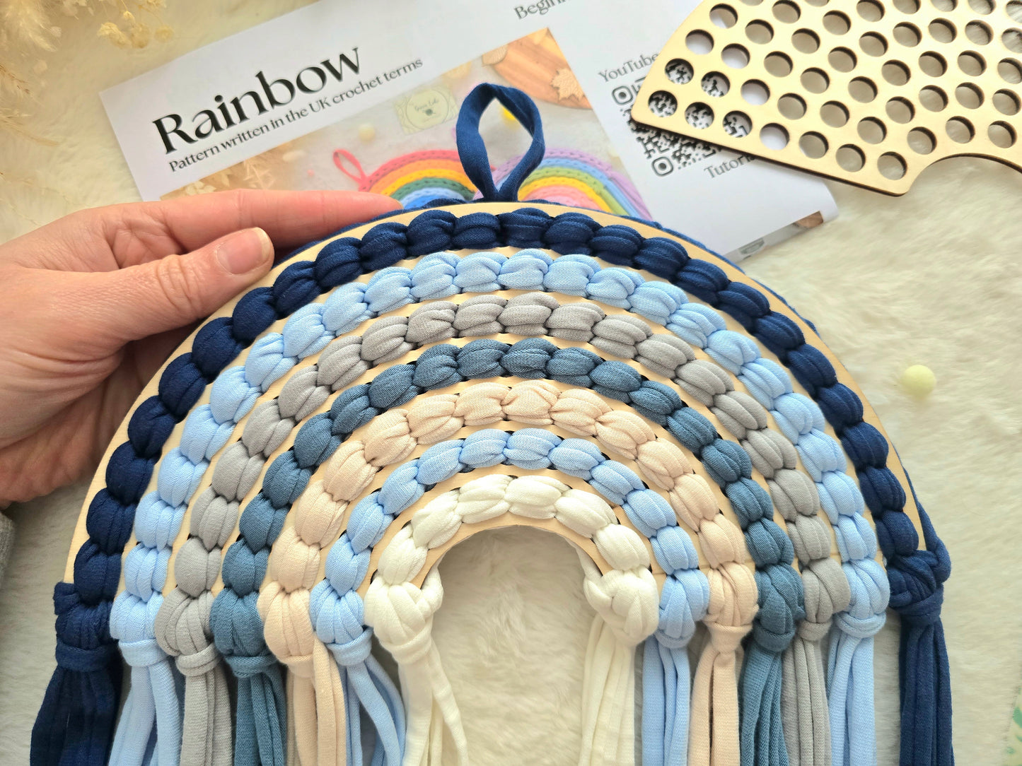 Rainbow Crochet Kit Blue colours