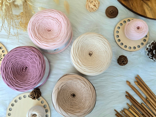 Tshirt yarn 50metres/55yards, 150-180gr, 7-9mm thickness, 100% Cotton Premium quality