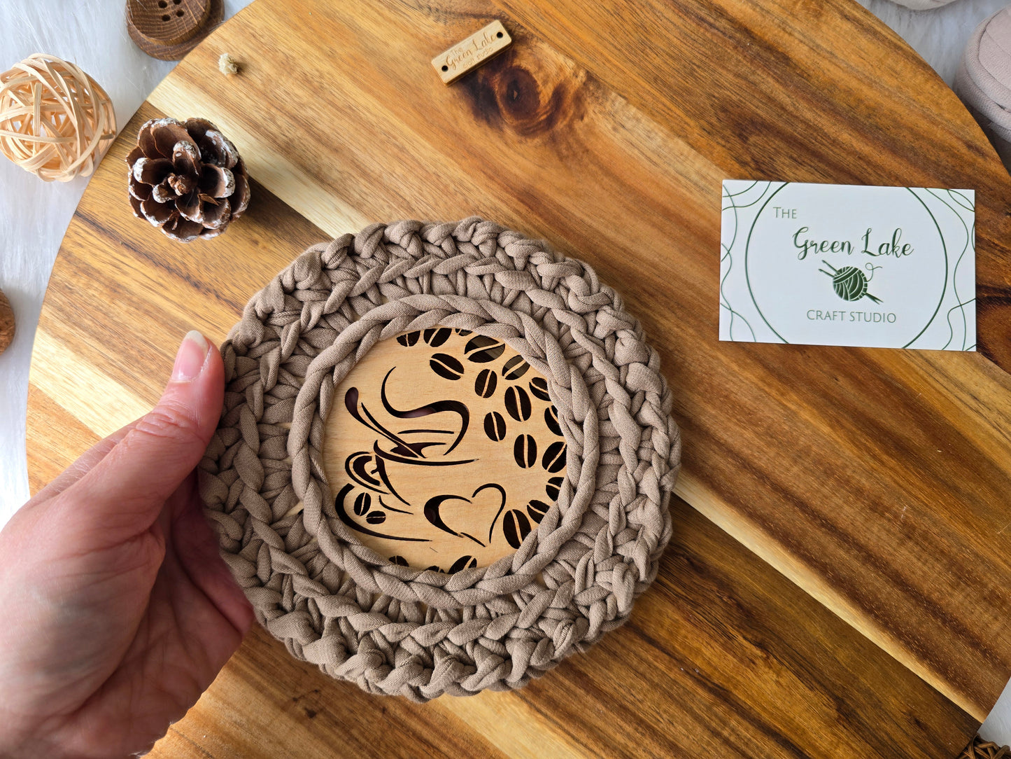 Coffee Lovers coaster crochet pattern PDF