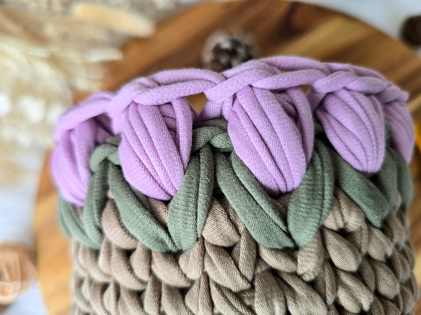 Tulip Basket crochet PDF pattern