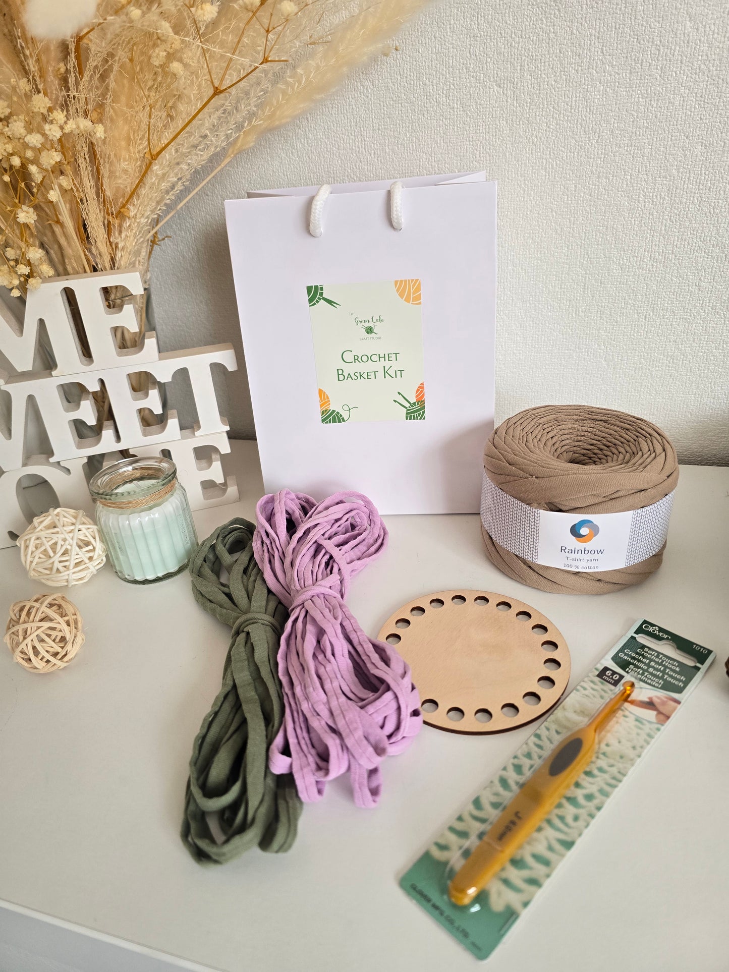 Tulip Crochet Basket DIY Kit