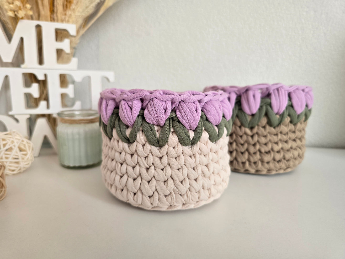Tulip Crochet Basket DIY Kit