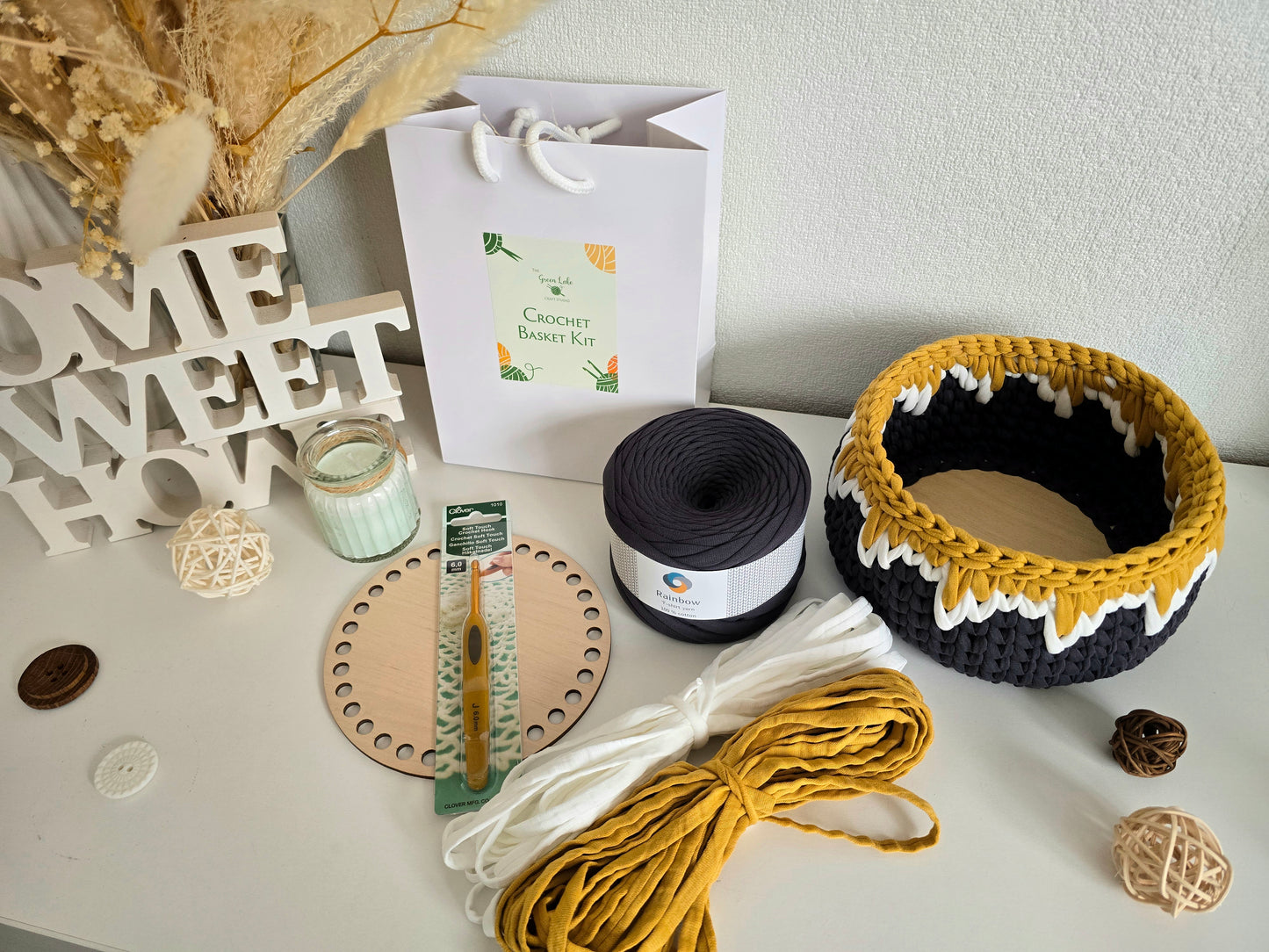 Crochet Basket DIY Kit Mountains Under The Sunshine