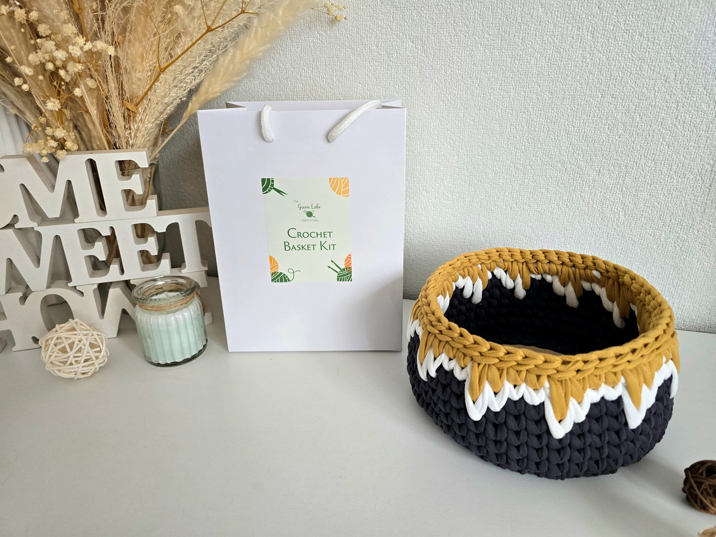 Crochet Basket DIY Kit Mountains Under The Sunshine