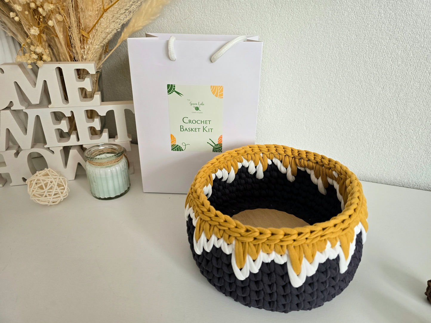 Crochet Basket DIY Kit Mountains Under The Sunshine