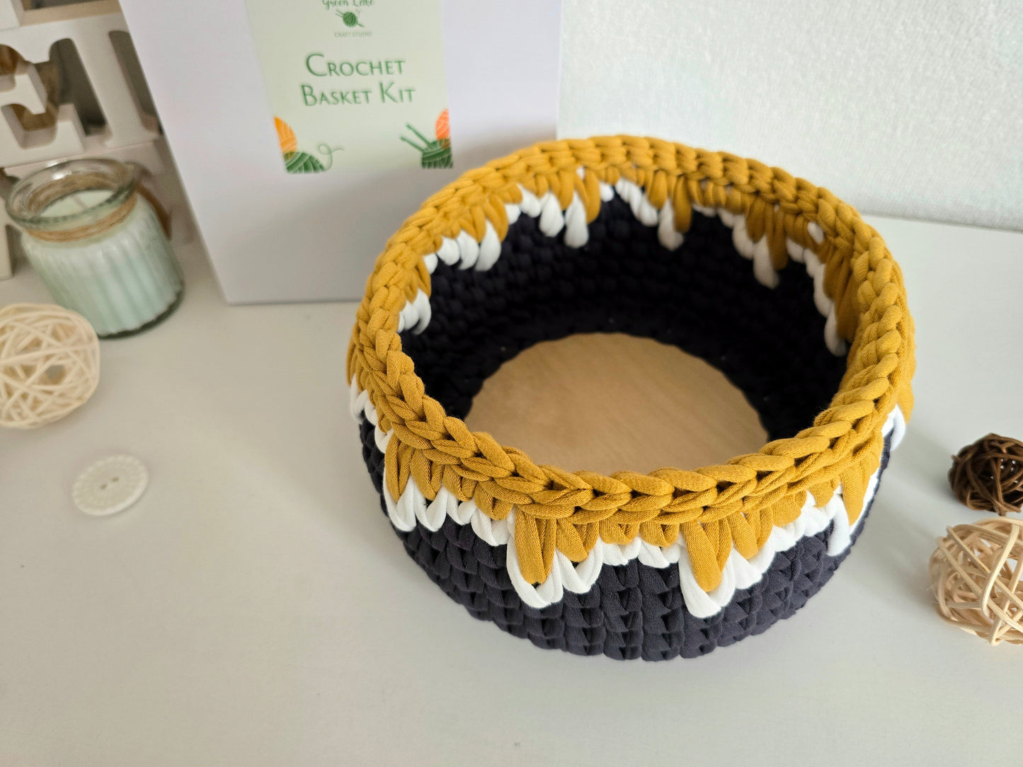 Crochet Basket DIY Kit Mountains Under The Sunshine