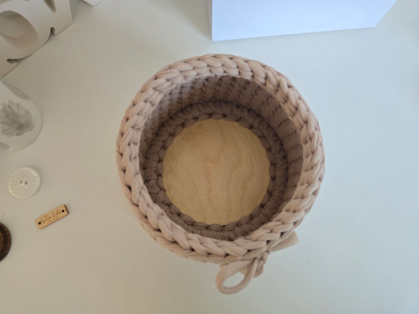 Small Crochet Basket PDF Pattern: Waistcoat Stitch Storage Basket
