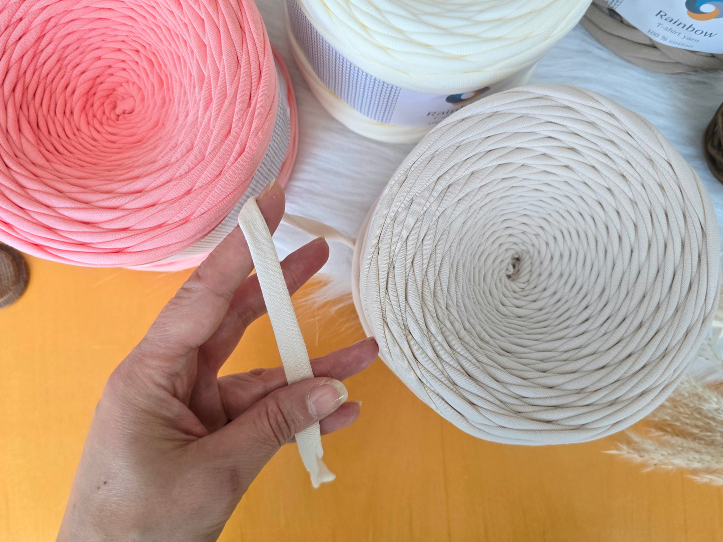 Tshirt yarn 100metres/110yards, 290-380gr, 9-11mm thickness, 100% Cotton Premium quality PRE-ORDERS