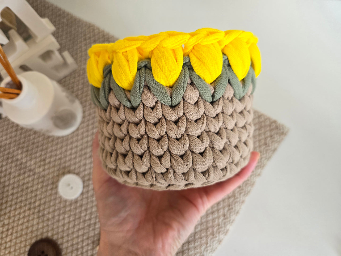 Tulip Basket crochet PDF pattern