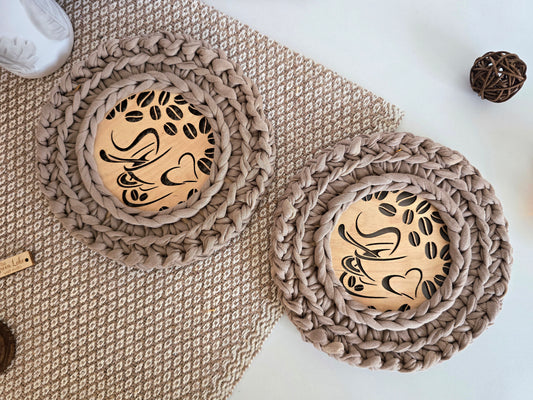 Coaster crochet DIY Kit - make 2