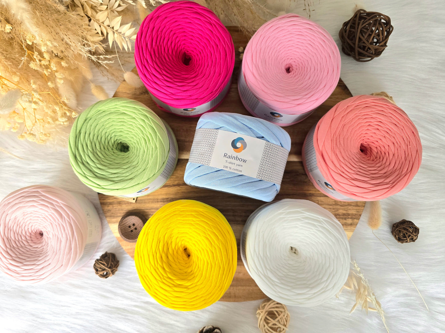 Tshirt yarn 50metres/55yards, 150-180gr, 7-9mm thickness, 100% Cotton Premium quality