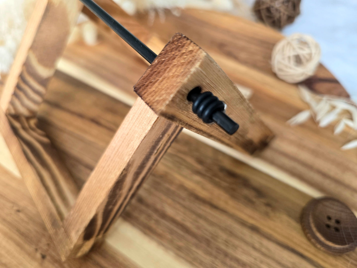 Wooden yarn holder