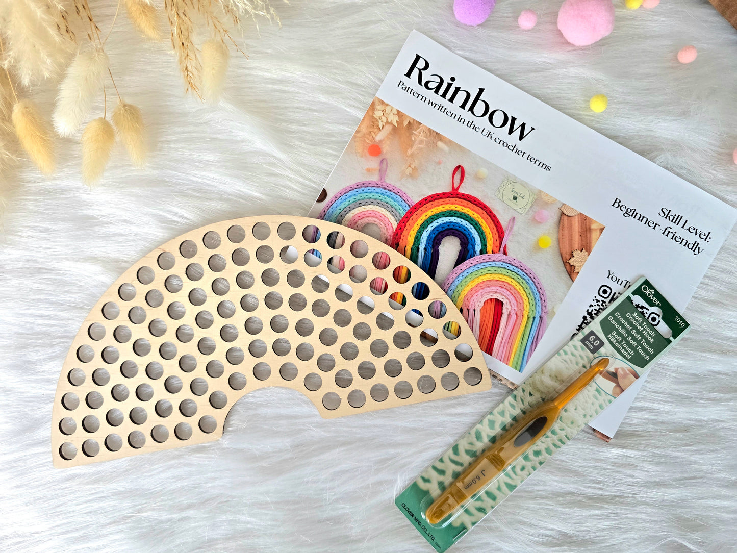 Rainbow Crochet Kit Traditional colours