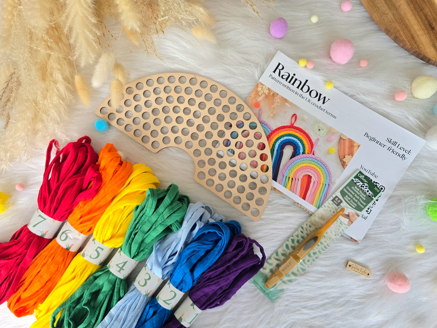 Rainbow Crochet Kit Traditional colours