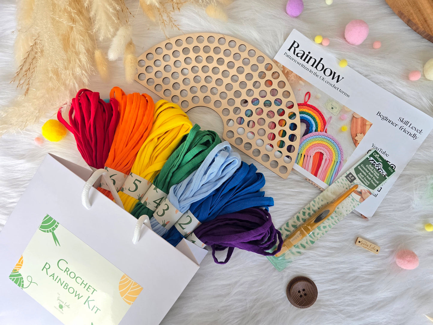 Rainbow Crochet Kit Traditional colours