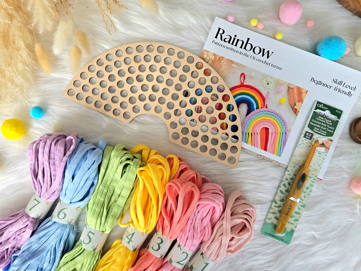 Rainbow Crochet Kit Bright colours