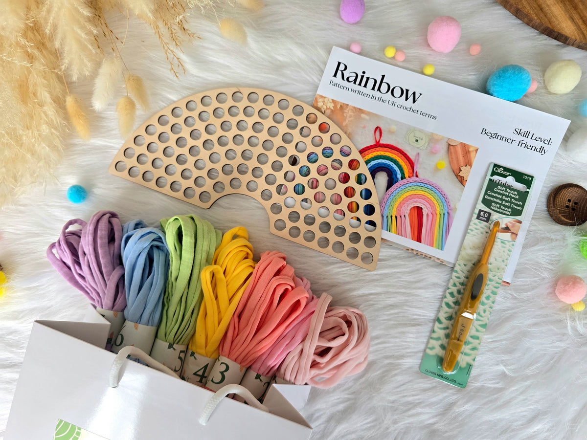 Rainbow Crochet Kit Bright colours