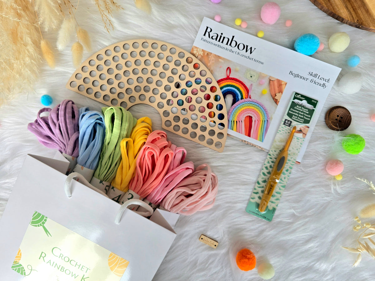 Rainbow Crochet Kit Bright colours
