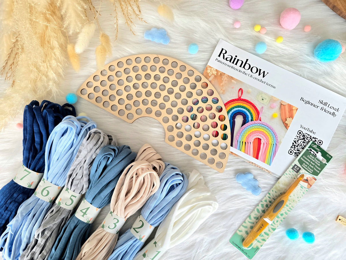Rainbow Crochet Kit Blue colours