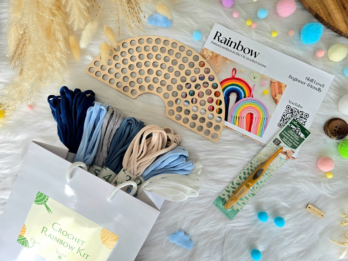 Rainbow Crochet Kit Blue colours