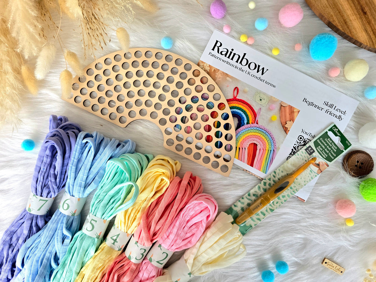 Rainbow Crochet Kit Spring vibes colours