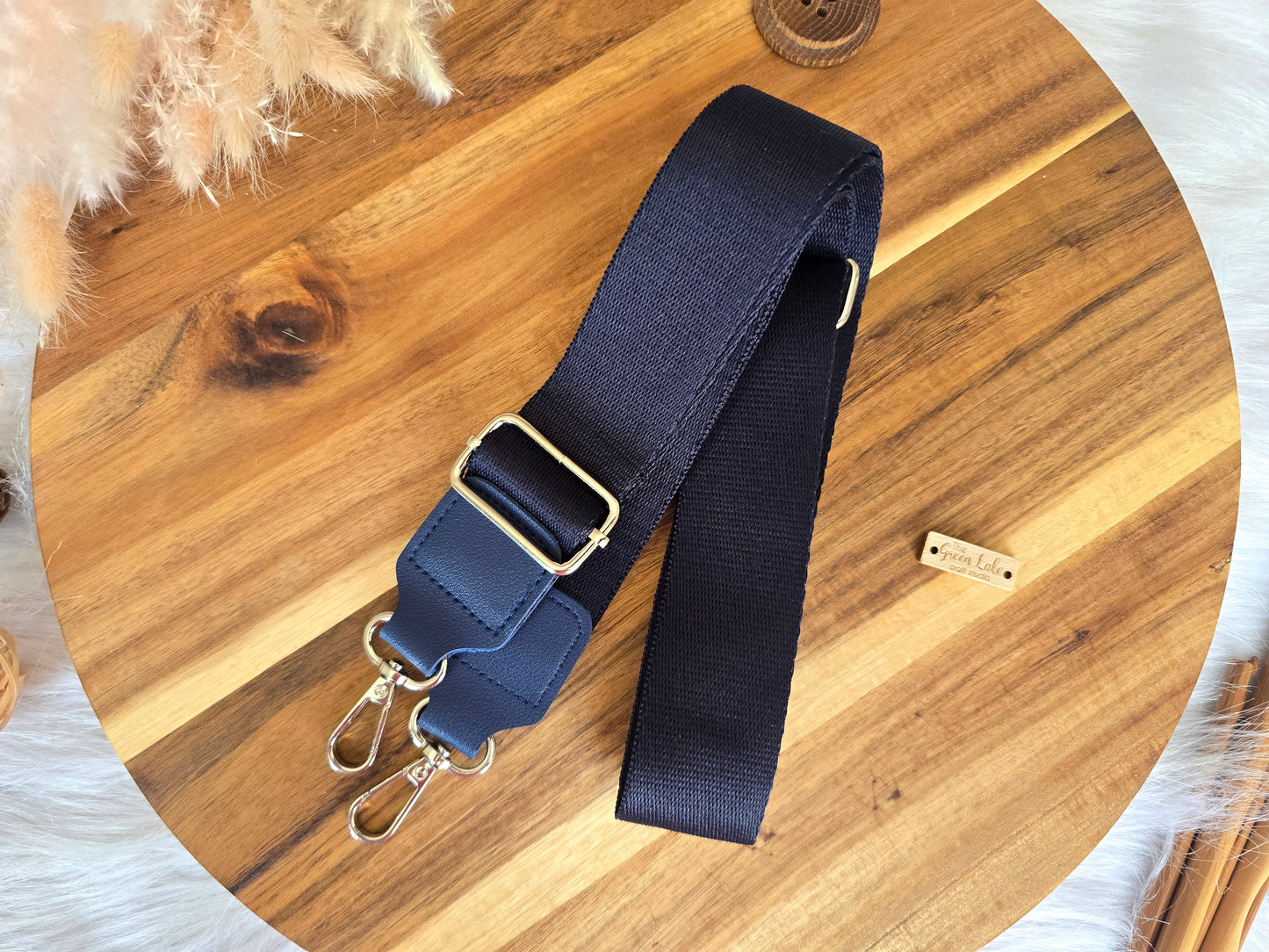 Bag straps plain with silver hardware