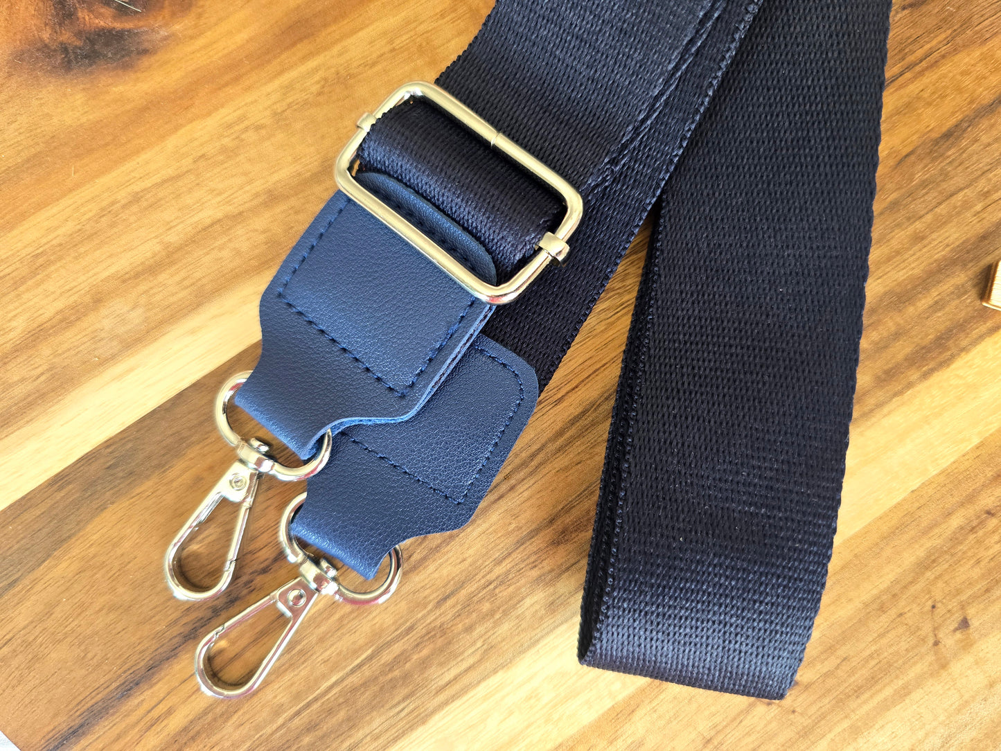 Bag straps plain with silver hardware