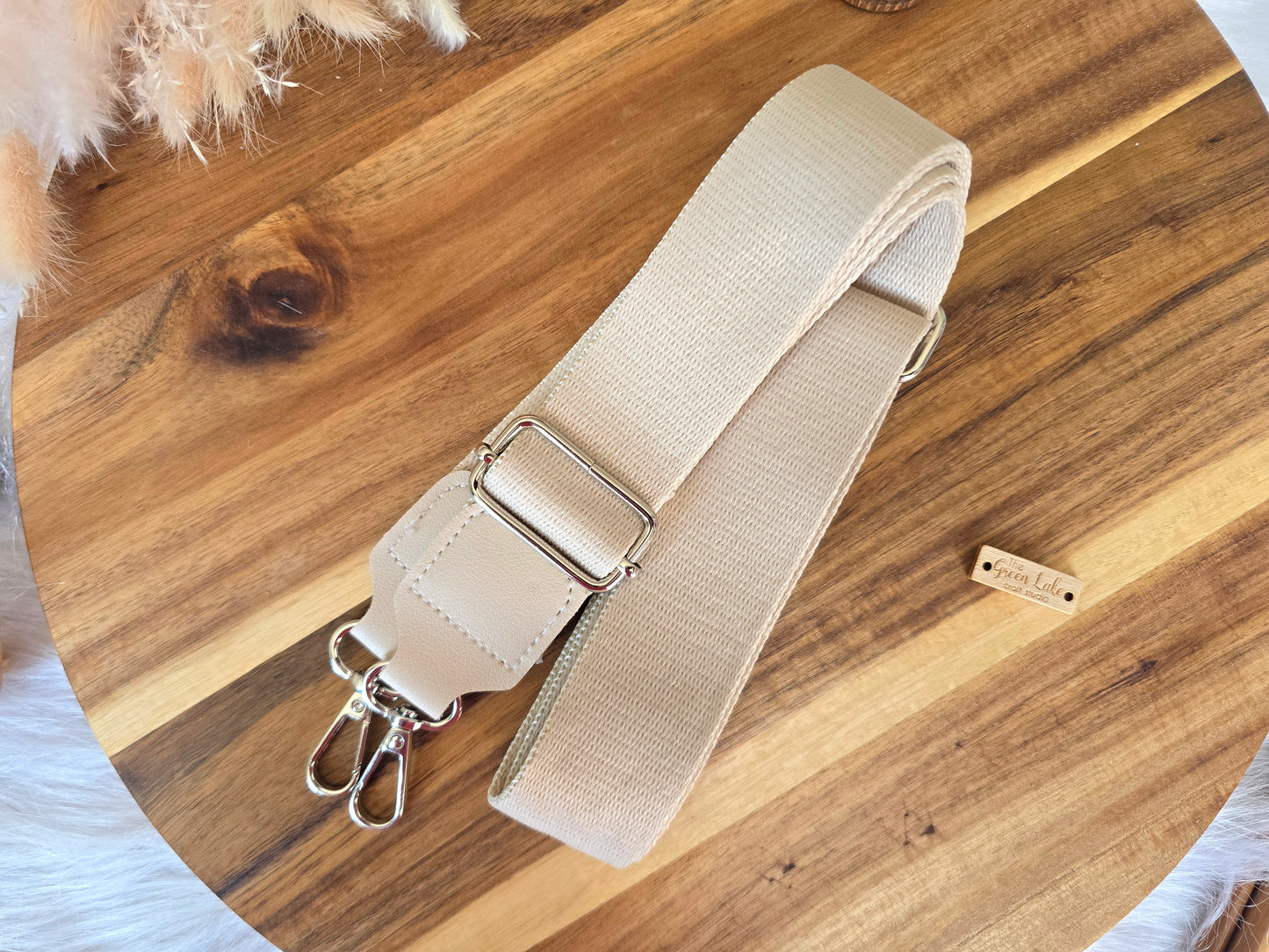 Bag straps plain with silver hardware