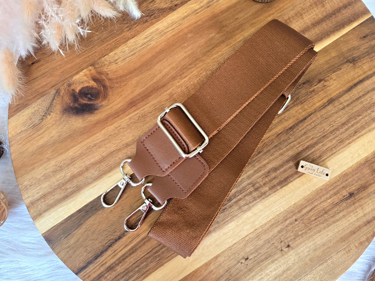 Bag straps plain with silver hardware