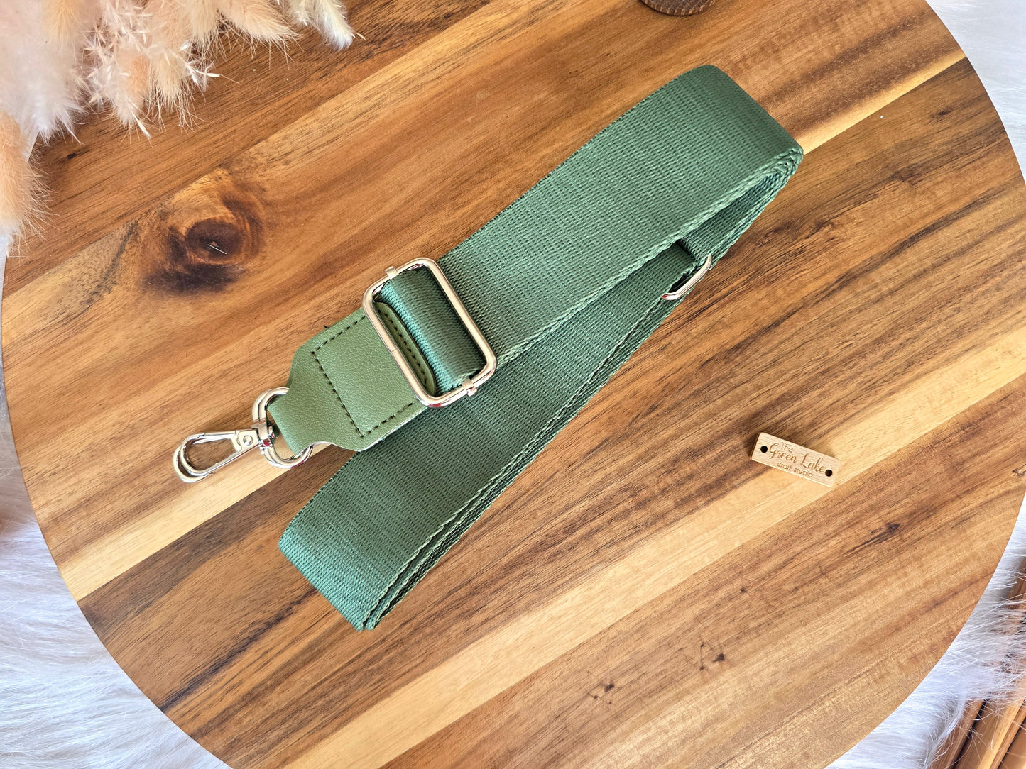 Bag straps plain with silver hardware