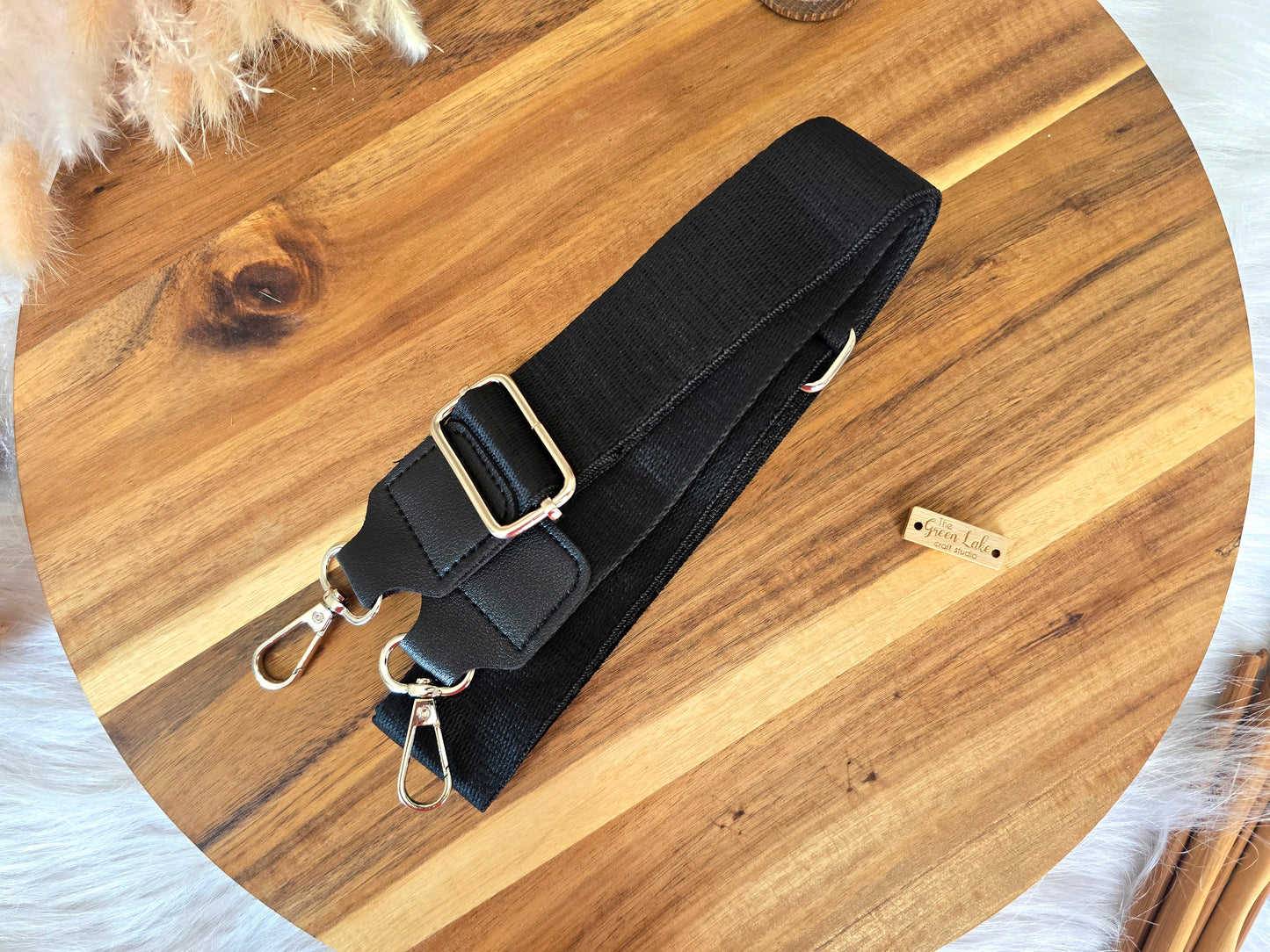 Bag straps plain with silver hardware