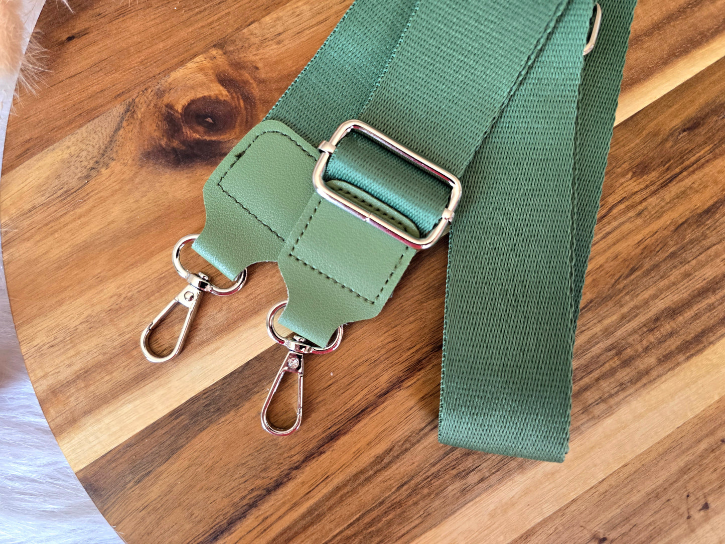 Bag straps plain with silver hardware