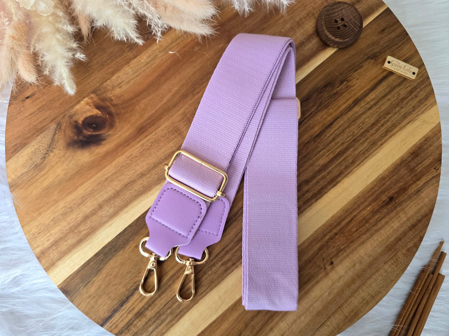 Plain colour bag straps with golden hardware