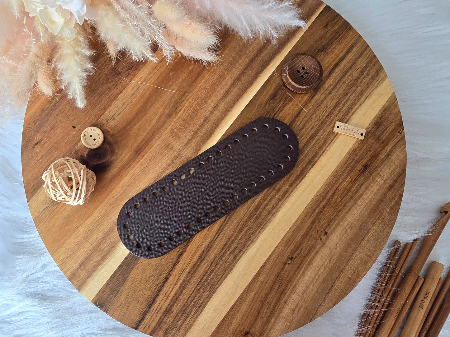 Oval bag bases 18x5.5cm Faux leather