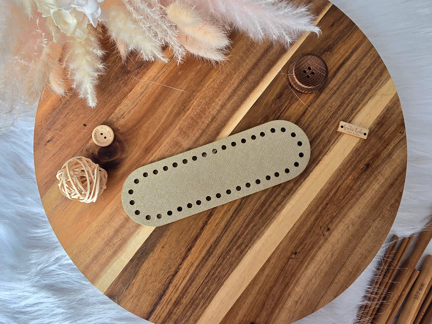 Oval bag bases 18x5.5cm Faux leather