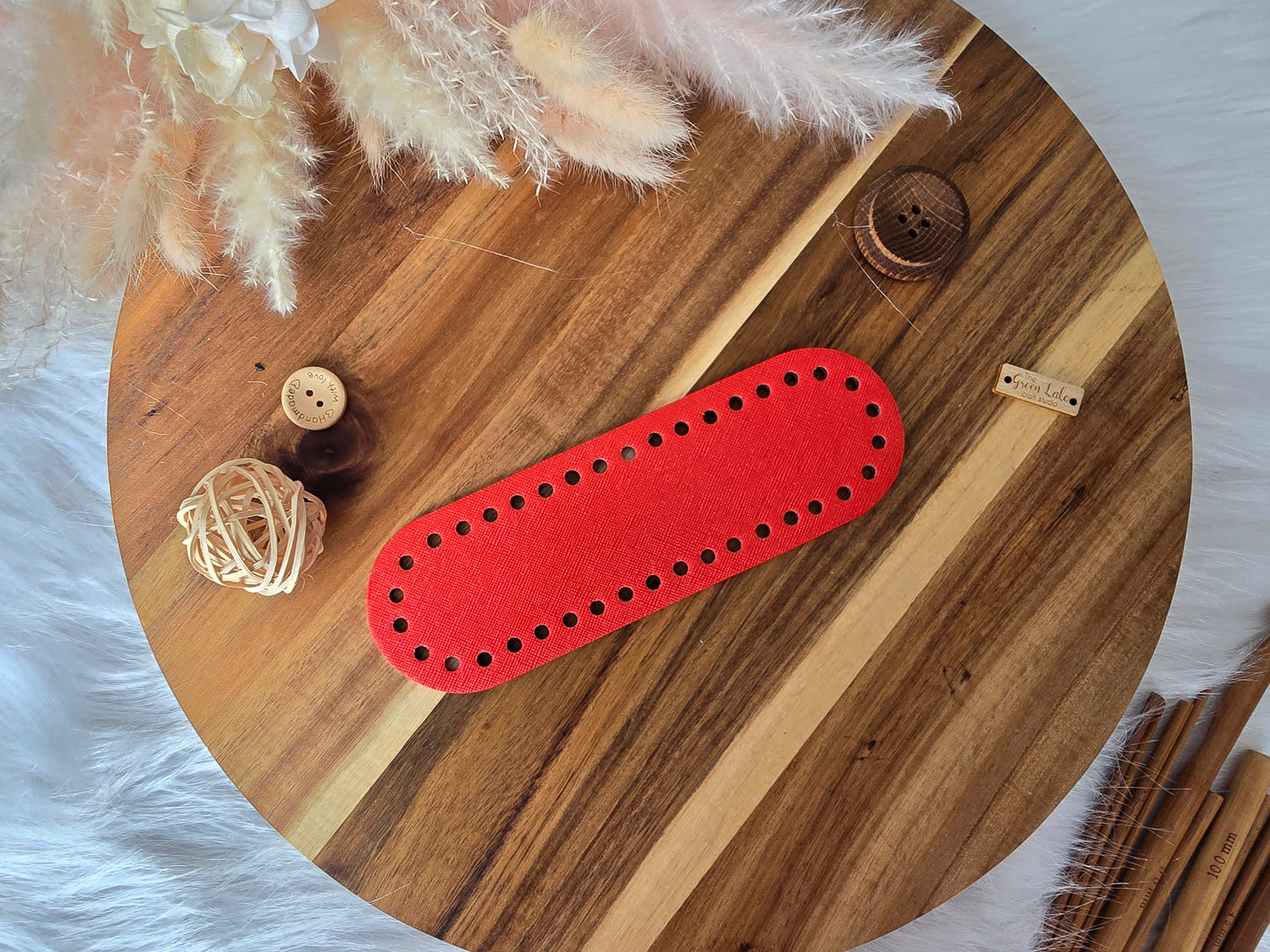 Oval bag bases 18x5.5cm Faux leather