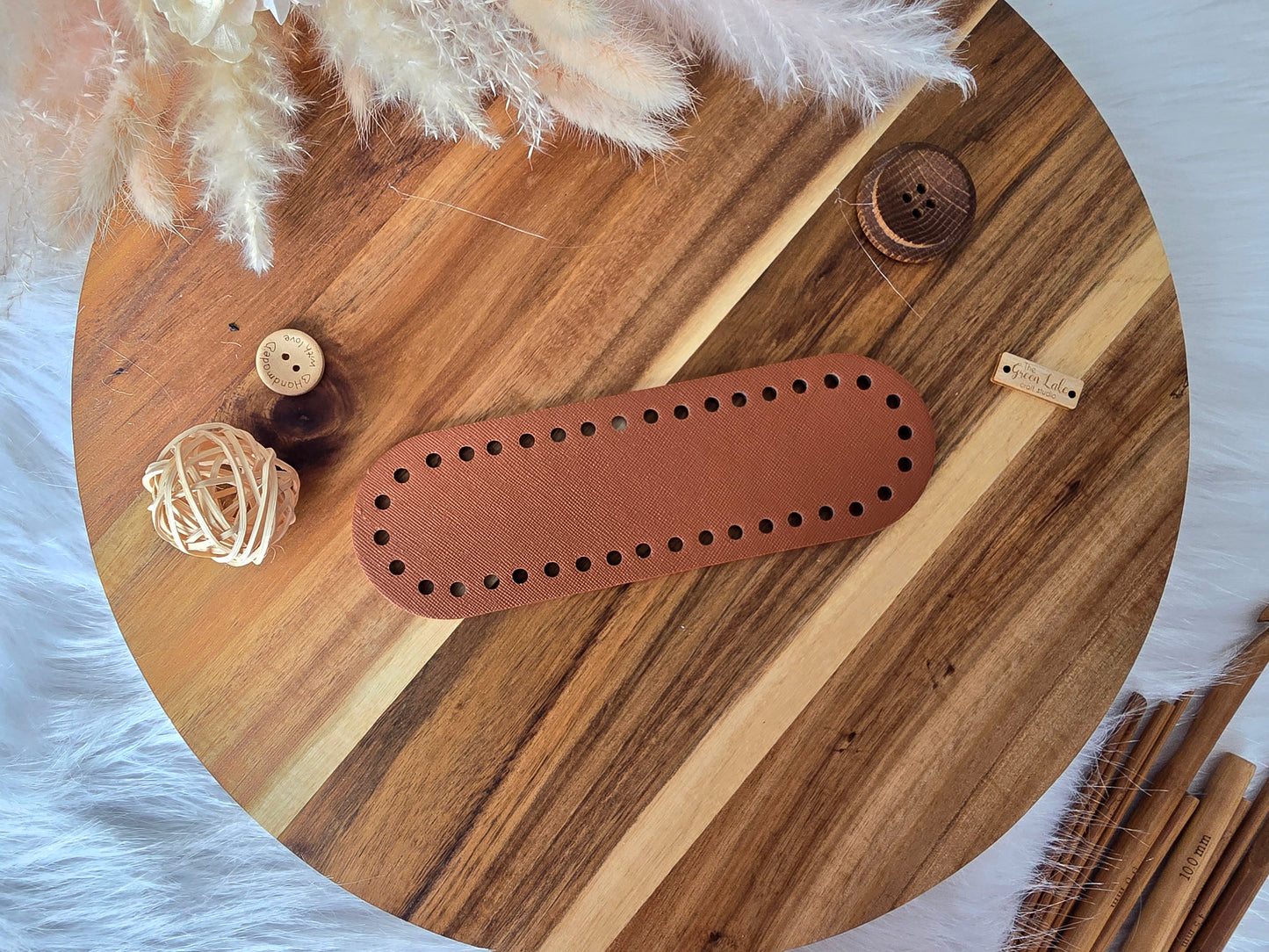 Oval bag bases 18x5.5cm Faux leather