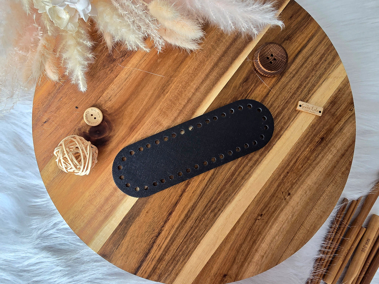 Oval bag bases 18x5.5cm Faux leather