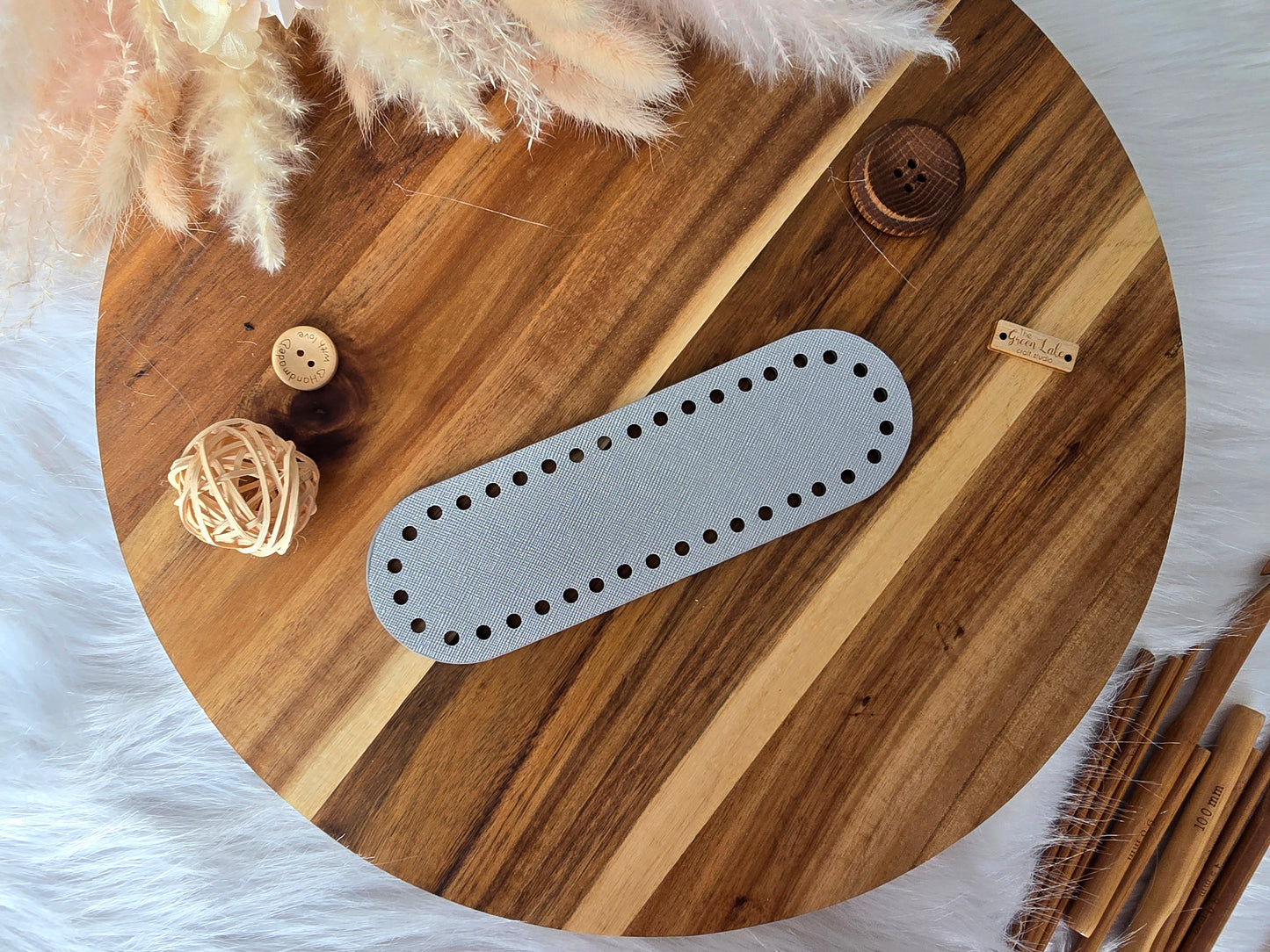 Oval bag bases 18x5.5cm Faux leather